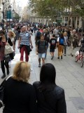 Crowds of Barcelona's Las Rambla